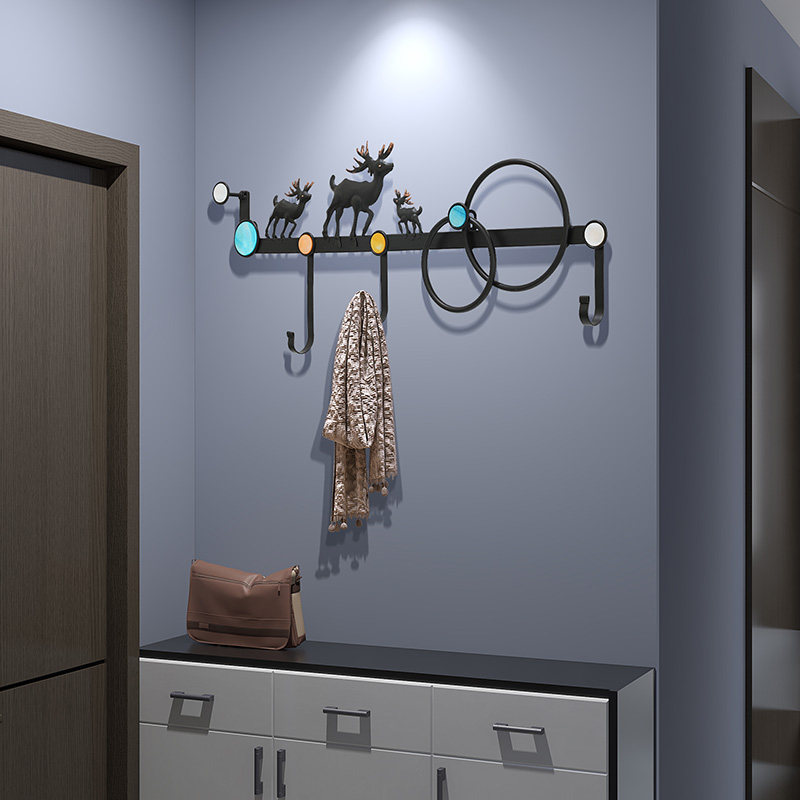 Nordic style creative door back coat hook hanging entrance personality punch-free hanger Light luxury decorative door hook