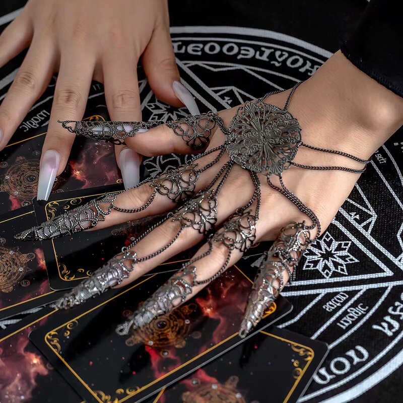 Lolita Gothic Dark Lace Vampire Witch Cosplay Halloween Hollow Bracelet Ring Armor Lolita Gothic Dark Lace Vampire Witch Cosplay Halloween Hollow Bracelet Ring Armor