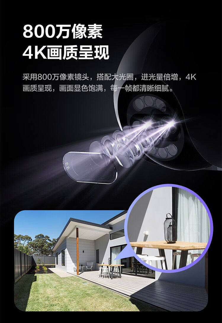 IP-камера 萤石h80x新品800万360全景摄像头4k画质臻全彩监控家用手机远程 Ezviz