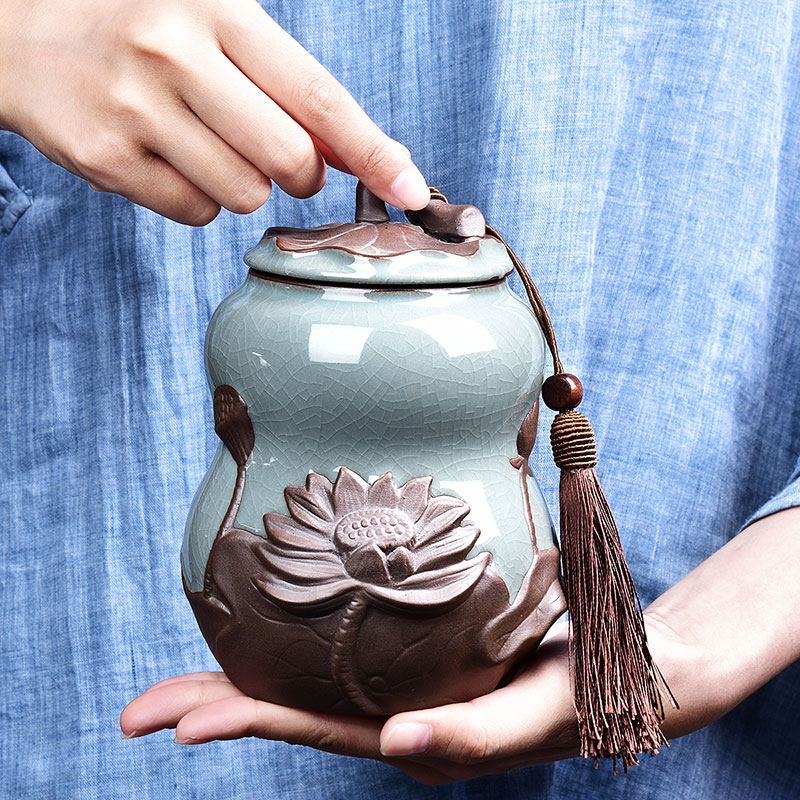 HaoFeng elder brother up with ceramic tea pot household seal pot pu large POTS kung fu tea tea accessories