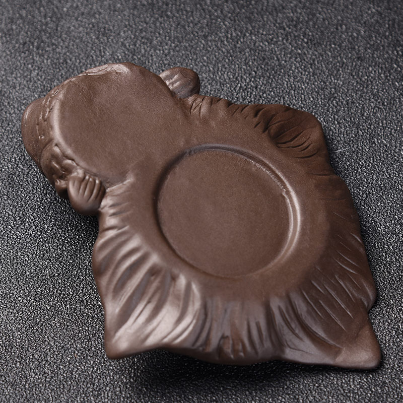 HaoFeng violet arenaceous glass cup mat kung fu tea tea cup mat creative insulation cup saucer tea accessories