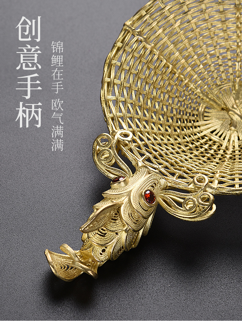 HaoFeng pure copper creative hat to filter suit carp filter kung fu tea tea tea tea strainer accessories side