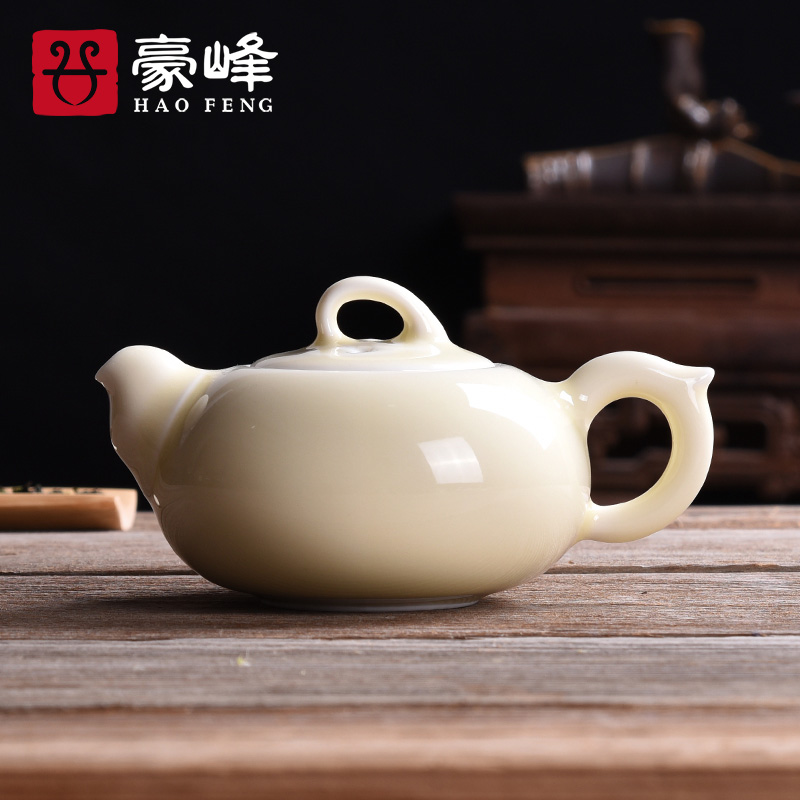 HaoFeng longquan celadon creative ceramic purple sand tea set kung fu office personal mesh tea kettle