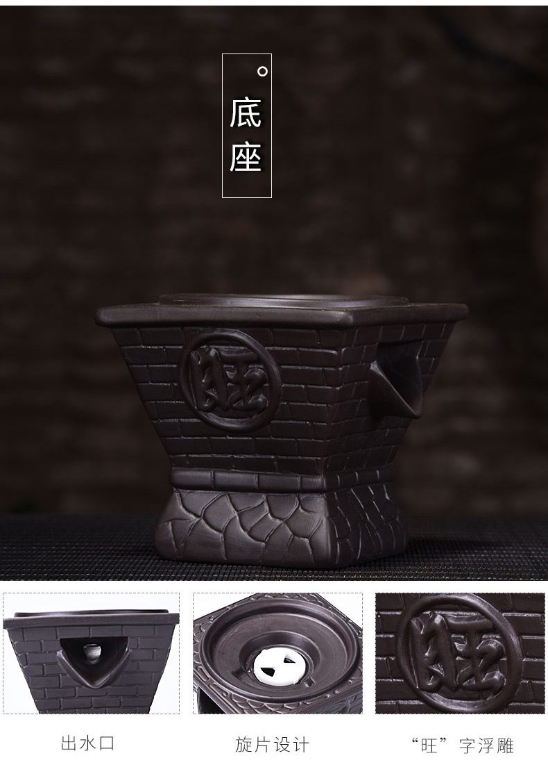HaoFeng lazy hot tea set automatically suit household purple sand tea; Preventer teapot teacup tea tea accessories
