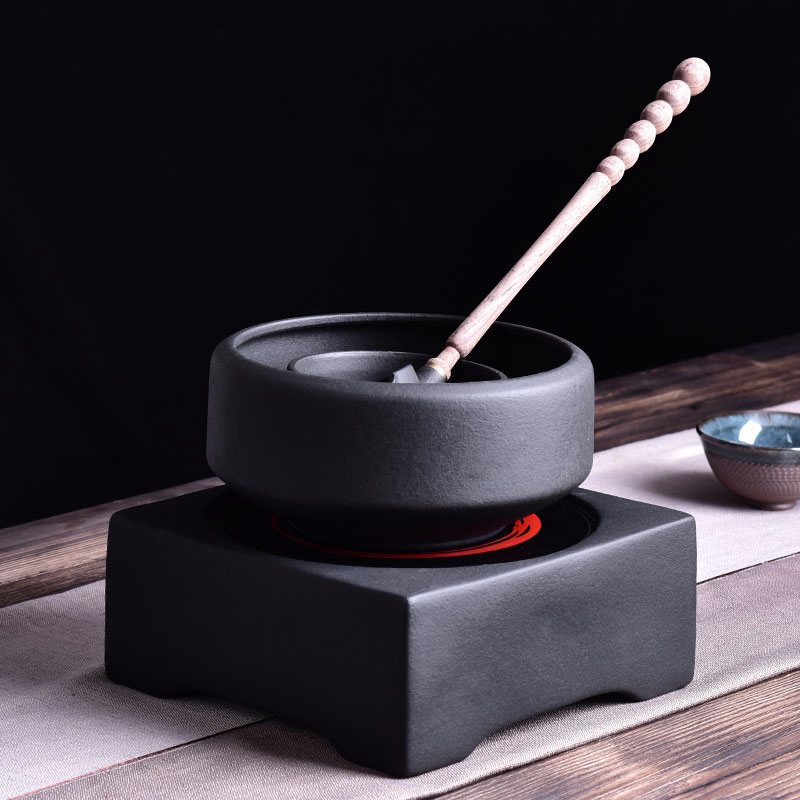 HaoFeng lava rock - boiled tea ware old kung fu tea tea, black tea tea bowl home warm tea ware TaoLu household electricity