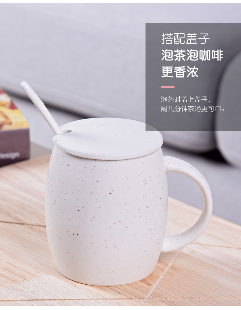 HaoFeng creative mugs ceramic cups of coffee cup milk cup breakfast cup express cartoon cup with a spoon