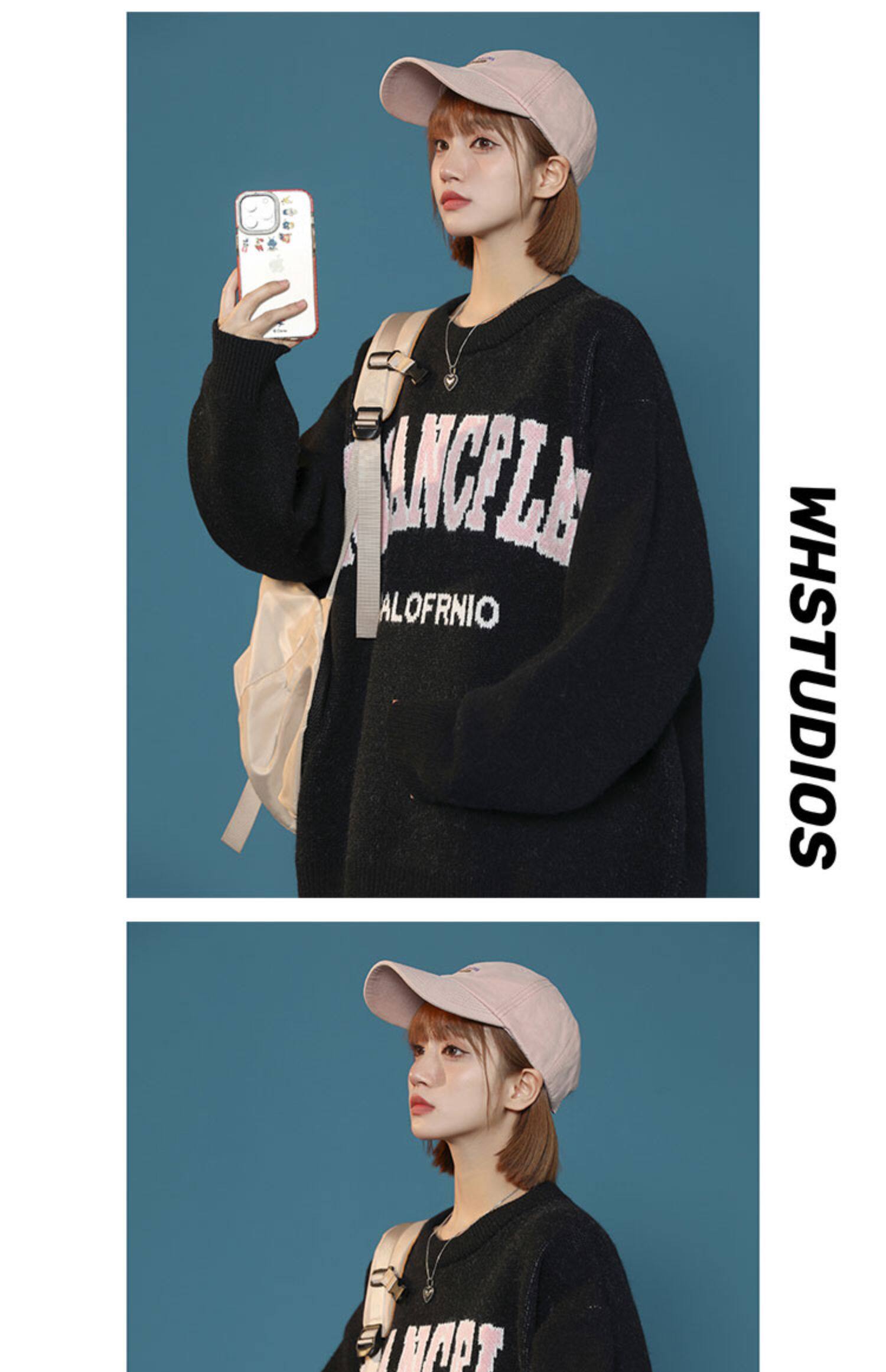 Women's Round Neck Embroidered Sweater For Women & Unisex Style_voghion.com