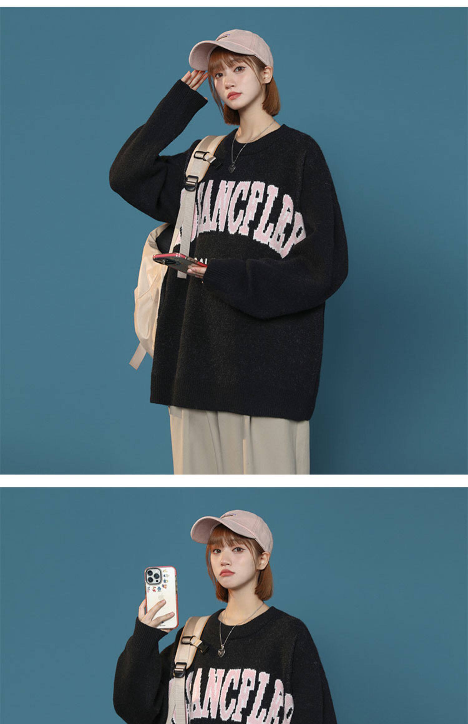 Women's Round Neck Embroidered Sweater For Women & Unisex Style_voghion.com