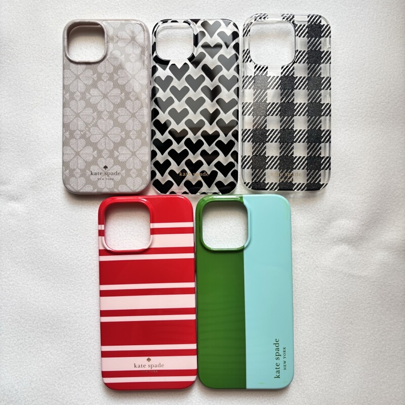 The New Kate Spade Phone Case Is Suitable for Iphone16Pro, Rose Red Anti-Fall Magnetic Phone Case iPhone 15 Black Heart iPhone 15 Pro Four-Leaf Clover Phone Protective Case