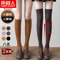  Autumn and winter pressure thin leg over-the-knee socks calf socks jk socks womens Japanese ins tide mid-tube high-tube knee-length stockings