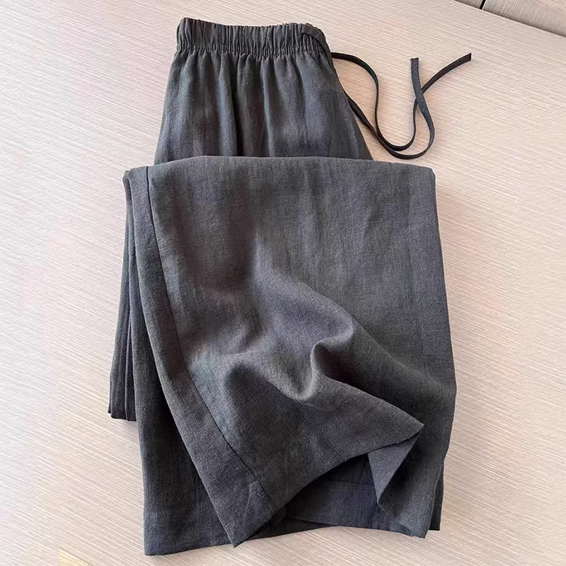 Plus Size 150kg Popular Tencel Linen Pants for Men and Women, Summer Thin Cotton-Linen Straight-Leg Casual Wide-Leg Pants Plus Size 150kg Popular Tencel Linen Pants for Men and Women, Summer Thin Cotton-Linen Straight-Leg Casual Wide-Leg Pants
