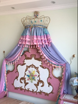 New bed mantle bedside gauze Princess Candy decorative gauze veil French Nordic American Su-Liu trim with high-grade frame