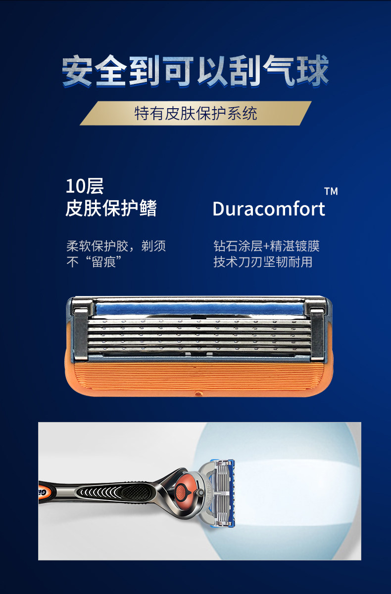 Gillette 吉列 锋隐5 手动剃须刀片套组 8刀头*2盒 图3