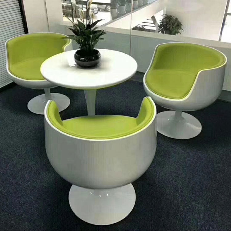 Sales department in the leisure area to negotiate table and chair combination modern simple personalized creative reception revolving wine glass chair