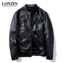 Venom leather men 2021 new spring and autumn Korean slim trend handsome stand collar motorcycle leather jacket mens coat