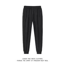 Black Sweatpants Mens 2021 Summer Thin Plus Size Casual ankle-length pants Running Fitness Pants Tide Zipper Pocket