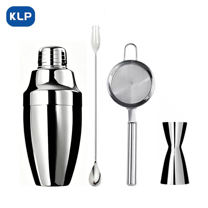 Klp Mirror Series Stainless Steel Bartending Tool Set Professional Bartender Equipment Three-Stage Bartending Set Shake Klp Mirror Series Stainless Steel Bartending Tool Set Professional Bartender Equipment Three-Stage Bartending Set Shake