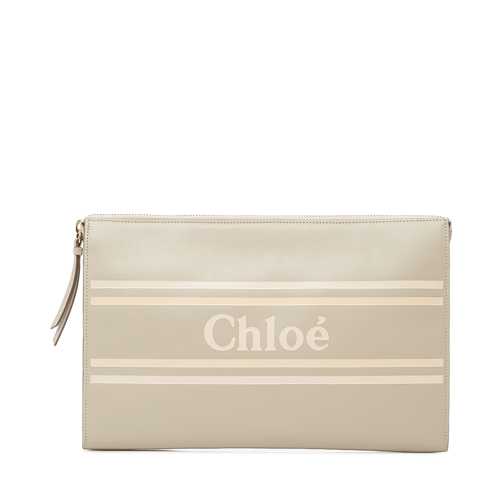 Chloe Chloe Chloe đen da bò màu xanh LOGO kim loại sọc dây kéo trang trí với túi xách của phụ nữ