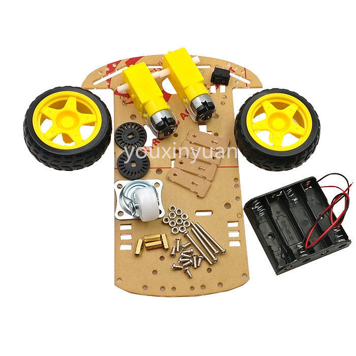 2Wd Tracking/Barrier Avoidance/Intelligent Car Chassis Kit with Speed Measuring Code Disc Included