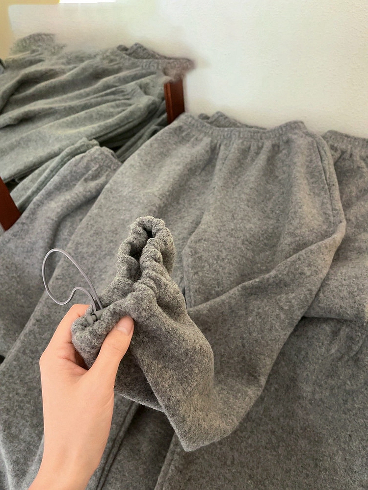 2025秋冬高腰阔腿裤女宽松束脚卫裤穿搭神器显瘦神裤