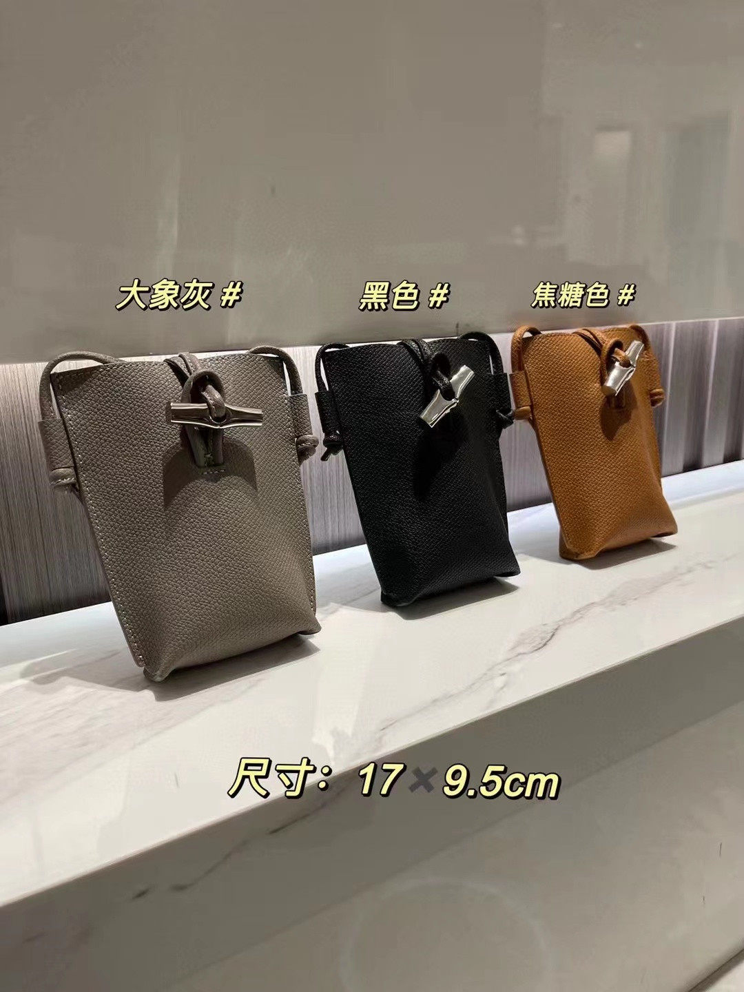 2022 Spring Summer New Bamboo Festival Bag Mobile Phone Bag Lychee Grain Cow Leather Skew Satchel Lady Single Shoulder Bag Bag