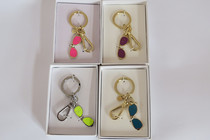 Mini-Eye frames DIY key buttons Accessories Material Bag Accessories Creative Retro Keyring Pendant