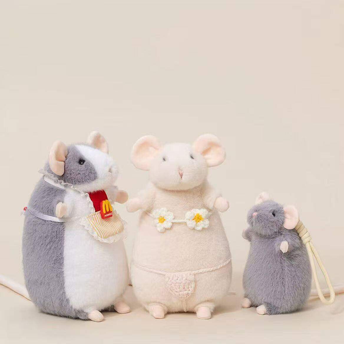 可愛くてふっくらとしたネズミのぬいぐるみ、面白くてリアルなネズミの人形、女の子への誕生日プレゼント。