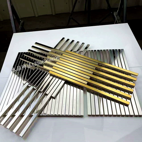 Длинная полоса -металлическая металлическая из нержавеющая сталь мозаичная плитка зеркальная барра