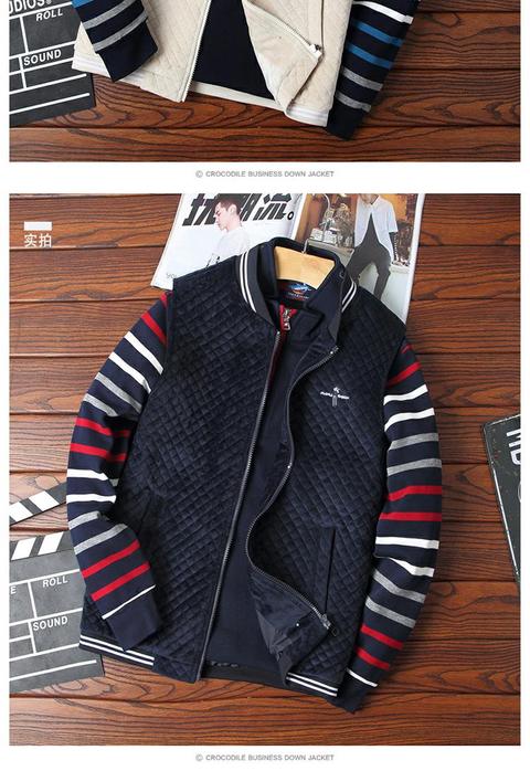 Vest nam mùa thu đông xu hướng Hàn Quốc Slim tay áo cotton vai bóng chày nam cổ thấp Vest khoác bomber nam
