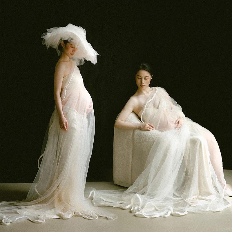 Photo Studio Themed Maternity Photo Clothing, New Style Maternity Art Photos, Elegant and High-End Maternity Photo Photography Clothes