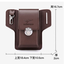 Genuine leather pocket Mens casual headlayer cow leather waist wrap wearing leather strap worktop to work key phone bag phone pockets