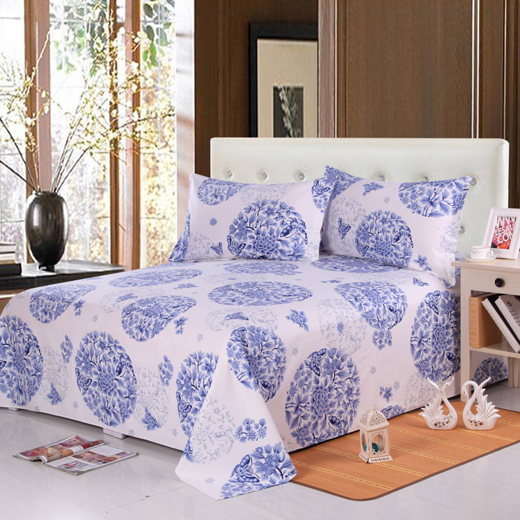 Tấm vải thô cũ đơn mảnh đôi bông dày đơn vải mùa hè dày 1,5m1,8m2m vải mùa hè mát mẻ bộ ga trải giường everon