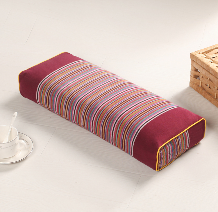 Cotton vải thô đơn gối vuông vỏ kiều mạch gối gối chăm sóc sức khỏe gối cổ tử cung có thể tháo rời và gối có thể giặt gối cổ