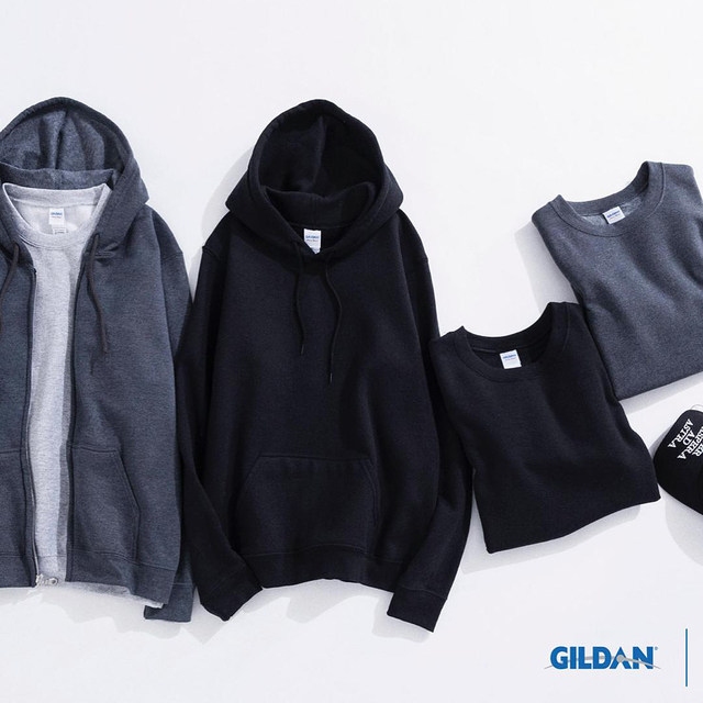 GILDAN 88500 custom Hong Kong style literary couple outfit thickened solid color hooded sweatshirt custom plus velvet