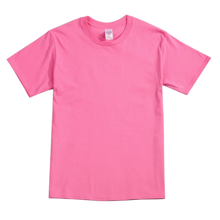 GILDAN Solid base body-friendly cotton summer short sleeve T-shirt for leisure with a round collar, for teenagers, with short sleeve, plus size