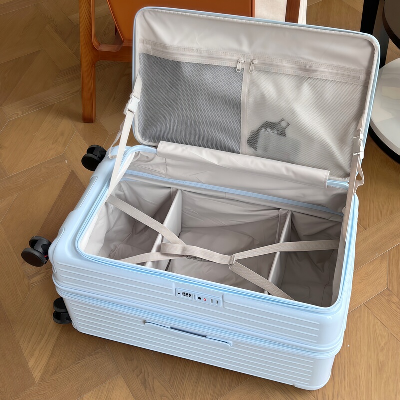 New Thickened and Durable Large-Capacity Expandable Suitcase with Side Opening for Women, Travel Checked Luggage Trolley Case for Men with Silent Wheels
