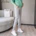 Quần bà bầu 2019 xuân hè mới mặc quần thể thao mùa thu quần bà bầu quần legging mùa thu nữ thủy triều mẹ - Phụ nữ mang thai quần / quần bụng quần vải bầu Phụ nữ mang thai quần / quần bụng
