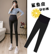 Pregnant woman beats bottom pants spring and fall outside wearing toabdominal shark pants thin section big code fashion 90% pants spring gestational woman dress