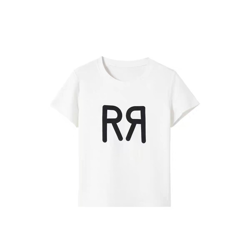 6-12F B Letter Print Fashionable Versatile Women's T-Shirt Trendy Short-Sleeve Crew Neck Ss26018 6-12F B Letter Print Fashionable Versatile Women's T-Shirt Trendy Short-Sleeve Crew Neck Ss26018