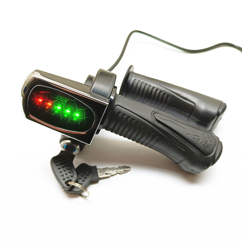 Xidesheng 24V36V48V Lithium Battery Bike Compatible with Digital Display Instrument, Throttle with Lock, Key, Handlebar Speed Control Handle