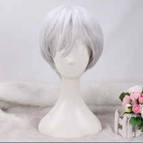 cos lingchuxi cos wig silver short hair teenage wig