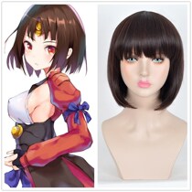 Cabanellineri unnamed dark brown short hair with broken bangs cos fake hair wig