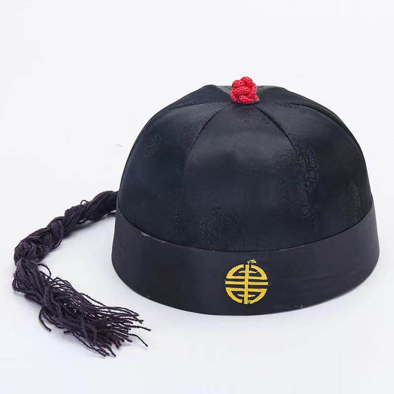 Tang suit landlord hat melon skin hat male Qing Dynasty court emperor groom ancient costume drama champion official ancient wedding hat