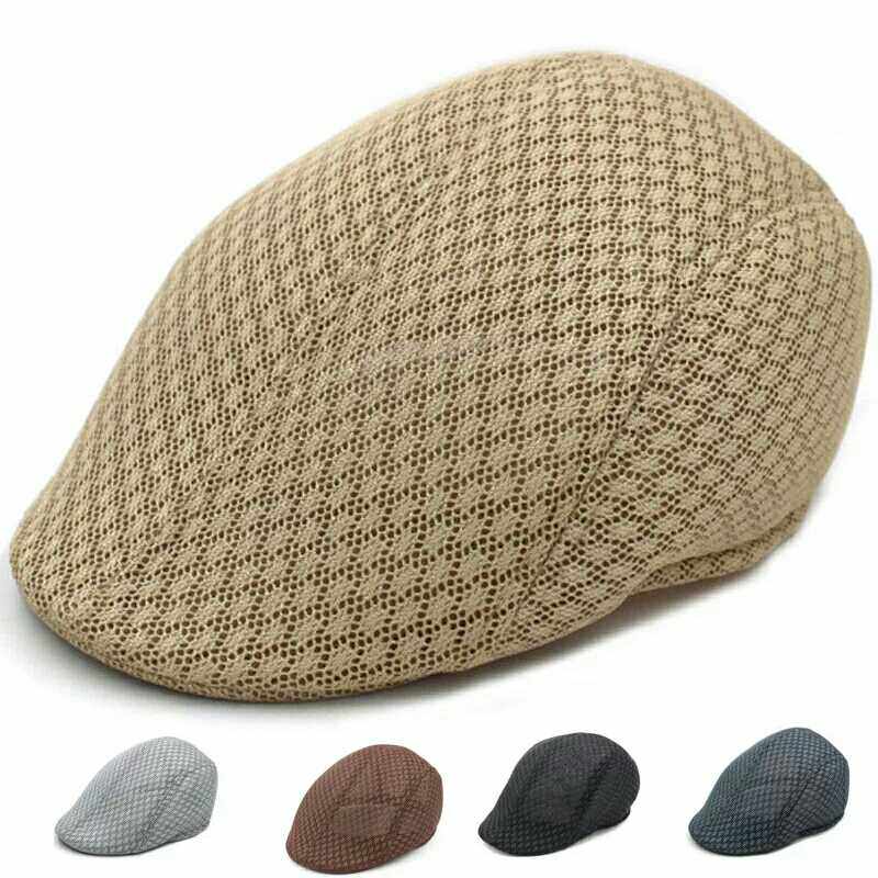 Peaked cap men's spring and summer breathable mesh middle-aged and elderly men's cap hat outdoor forward cap old man hat dad hat