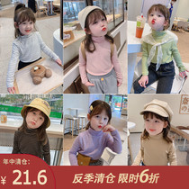 Childrens clothing 2021 New Girls spring dress stripes base shirt female baby spring and autumn long sleeve top childrens foreign style T-shirt