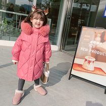 Foam home Custom childrens clothing 2021 new girls thickened with long and down clothes Childrens foreign air