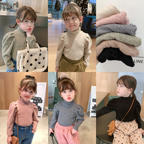 Winter clothes 2020 childrens clothing new childrens foreign style turtleneck sweater girls winter thick bottoming coat baby clothes