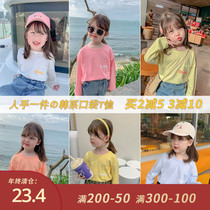 Little pudding baby baby childrens clothing 2021 new baby Autumn dress foreign style letter T-shirt girl Korean cotton coat tide