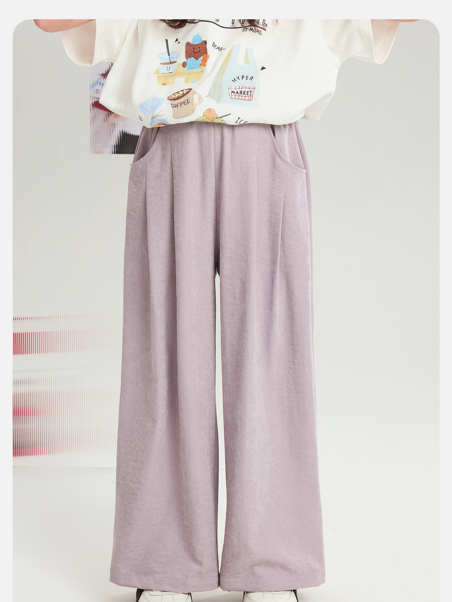 Pudding Haru Children's Clothing Girls' 2.0 Milk Pants 2026 Summer Lightweight Mosquito-Proof Casual Pants Children's Comfortable Long Pants — 40