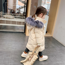 Childrens clothing girls 2020 New Baby long down jacket winter clothes thick Foreign style childrens coat clothes tide